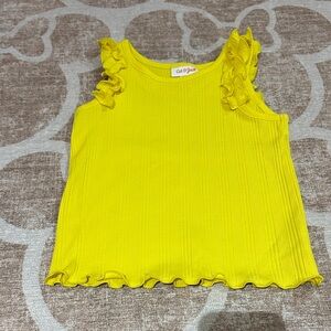 Cat & Jack Bright Yellow Ruffle Tank Top